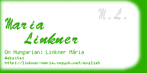 maria linkner business card